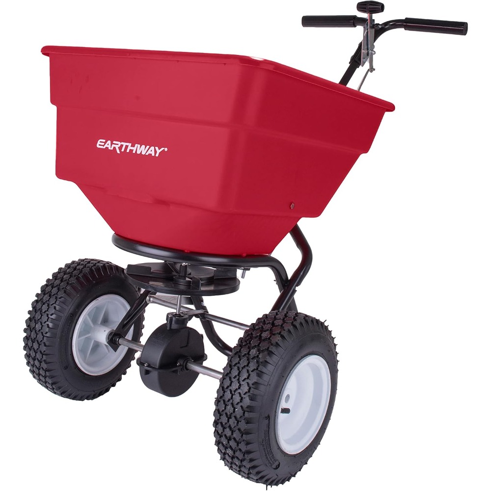Fertilizer Spreader Walk Behind Broadcast - 2170 Commerciële 100 LB Broadcast-meststofstrooier. Rode,
