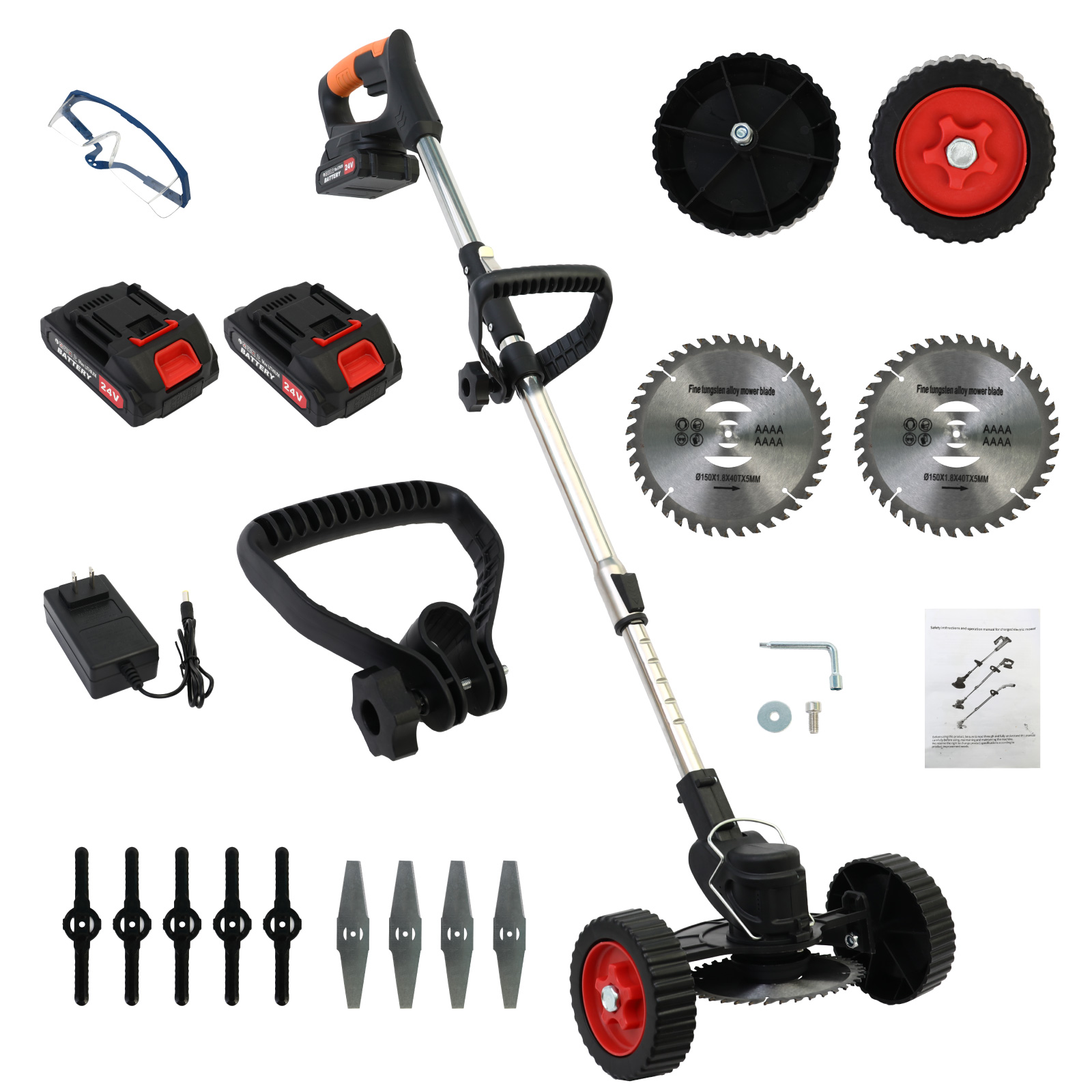 Brushless Cordless Grass Trimmer 21V - Elektrische Grasmaaier Draadloze Grastrimmer 21V Borstelloos