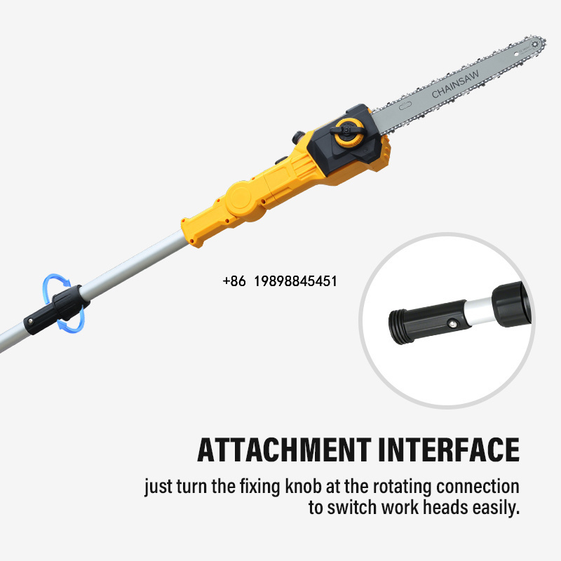 Cordless Hedge Trimmer Pole 2 In 1 - 2-in-1 draadloze paalkettingzaag en heggenschaar 21V