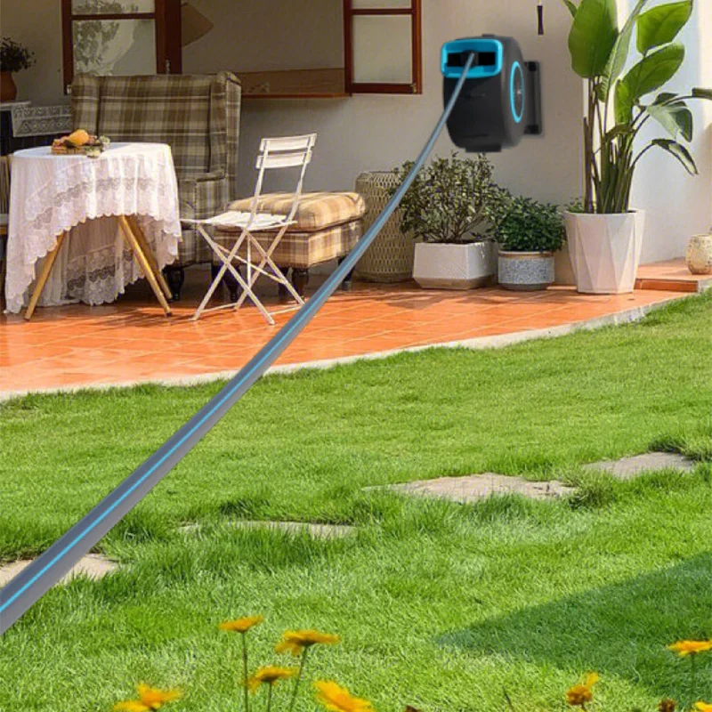 Garden Hose Reel Automatic Retractable 30M - Automatisch intrekbare tuinslanghouder, opbergrek voor tuinsproeiers
