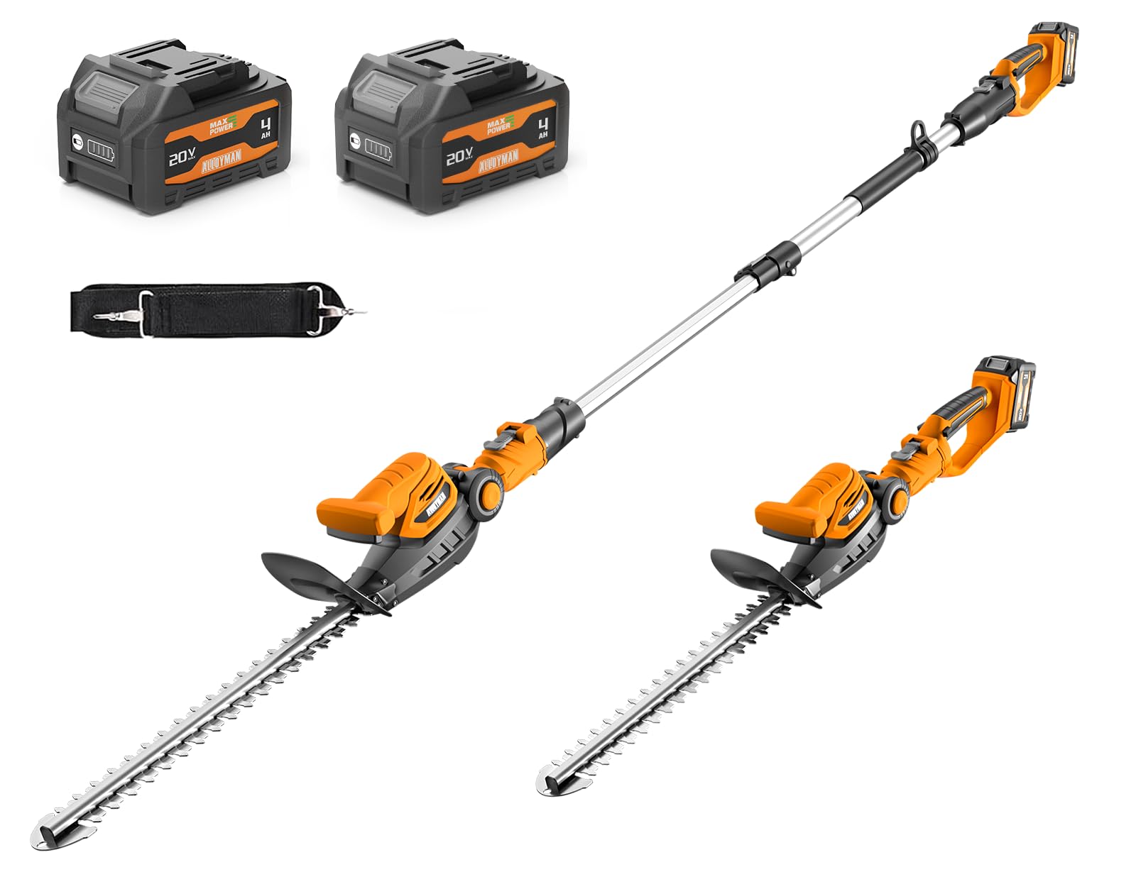 Cordless Hedge Trimmer Pole 2 In 1 - 20V 2-in-1 draadloze heggenschaar, zowel als