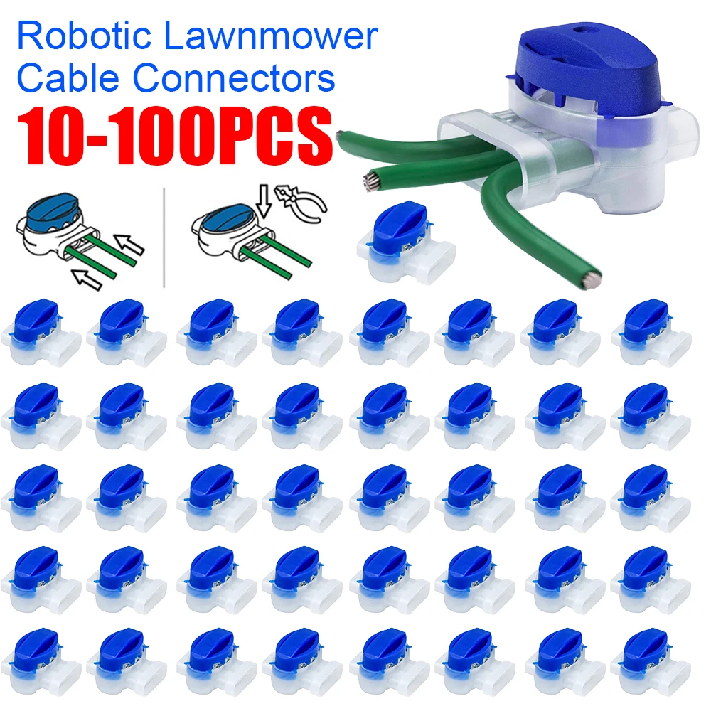 Robotic Lawn Mower Boundary Wire - 10-100 Stuks Waterdichte Kabel Klemmen Draad