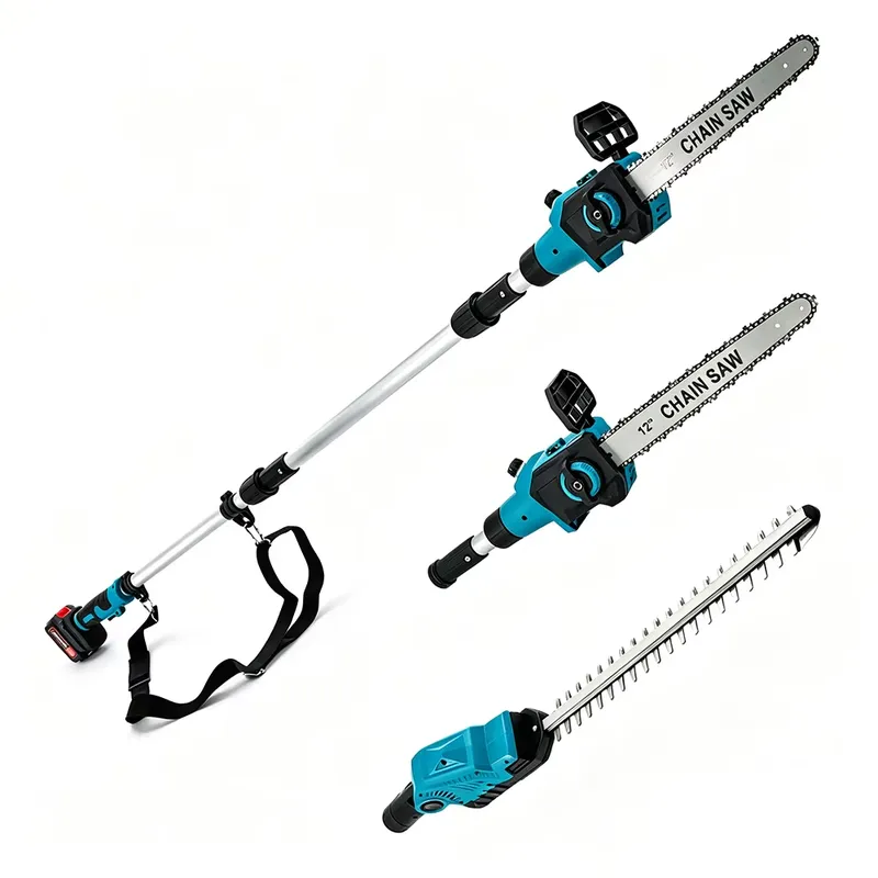 Cordless Hedge Trimmer Pole 2 In 1 - 2-in-1 snoerloze telescopische kettingzaag en heggenschaar
