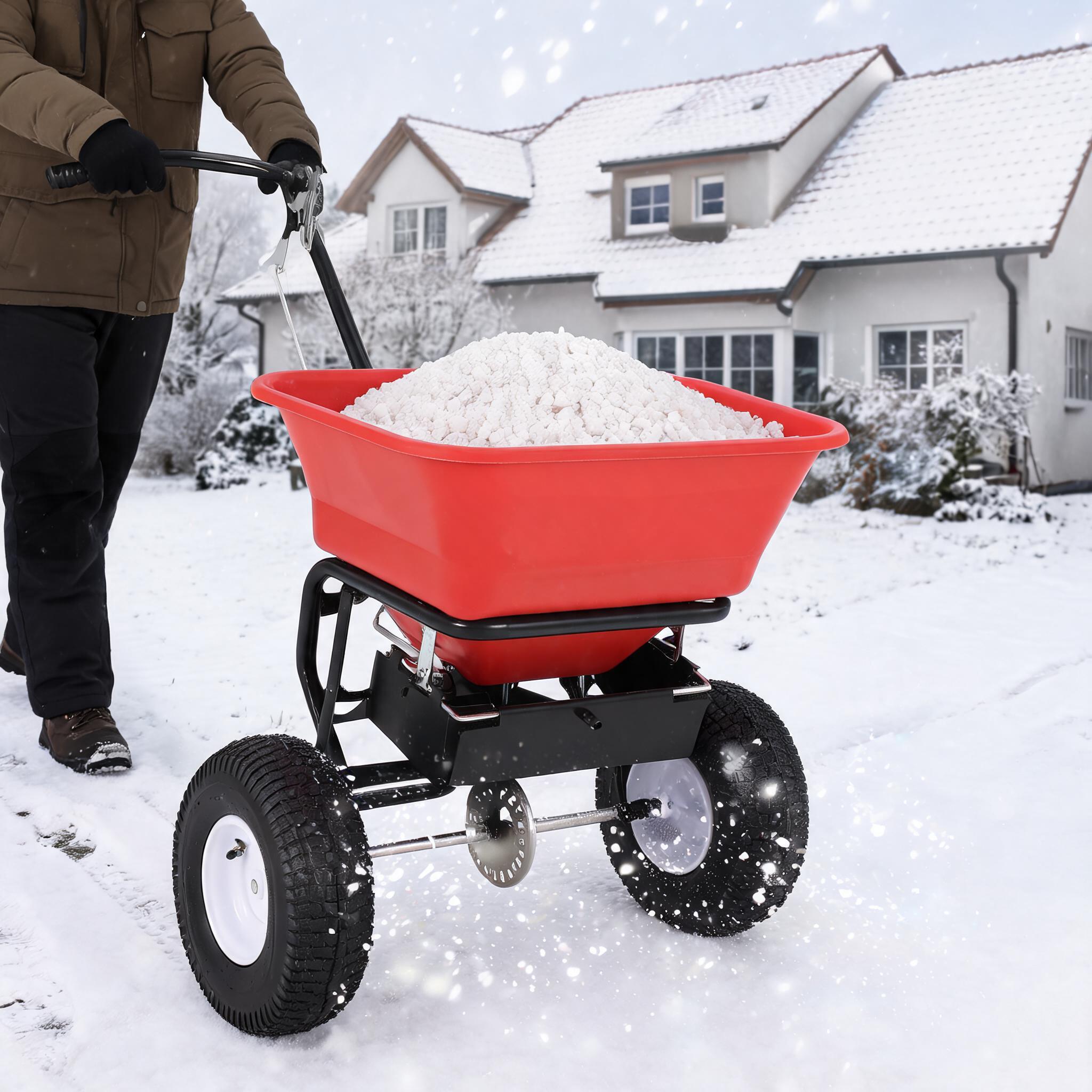 Fertilizer Spreader Walk Behind Broadcast - 45L zware uitstuurmachine voor zaad, meststof