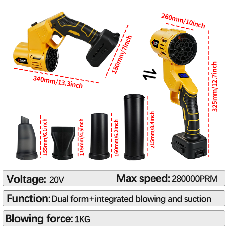 280000 tpm Borstelloze Draadlo - Cordless Leaf Blower Brushless 20V recensie en prijs