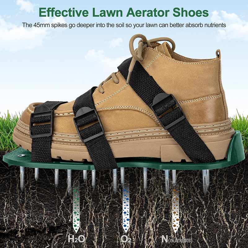 1 paar gazonbeluchter schoenen - Lawn Aerator Shoes Spikes Heavy Duty recensie en prijs