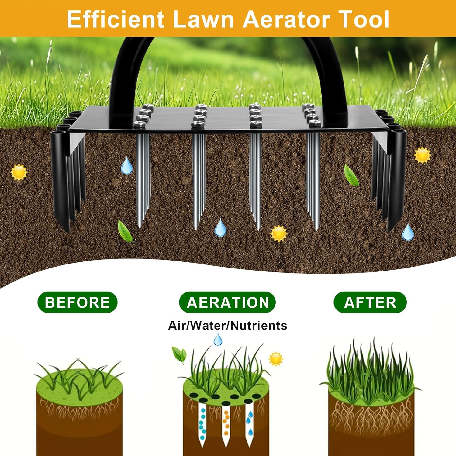 2-in-1 handmatige gazonbelucht - Lawn Aerator Shoes Spikes Heavy Duty recensie en prijs