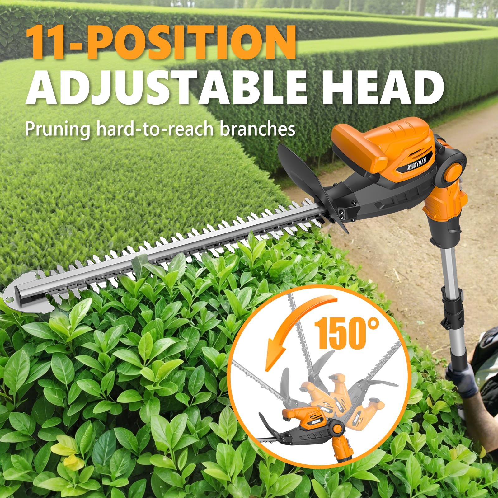 20V 2-in-1 draadloze heggensch - Cordless Hedge Trimmer Pole 2 In 1 recensie en prijs