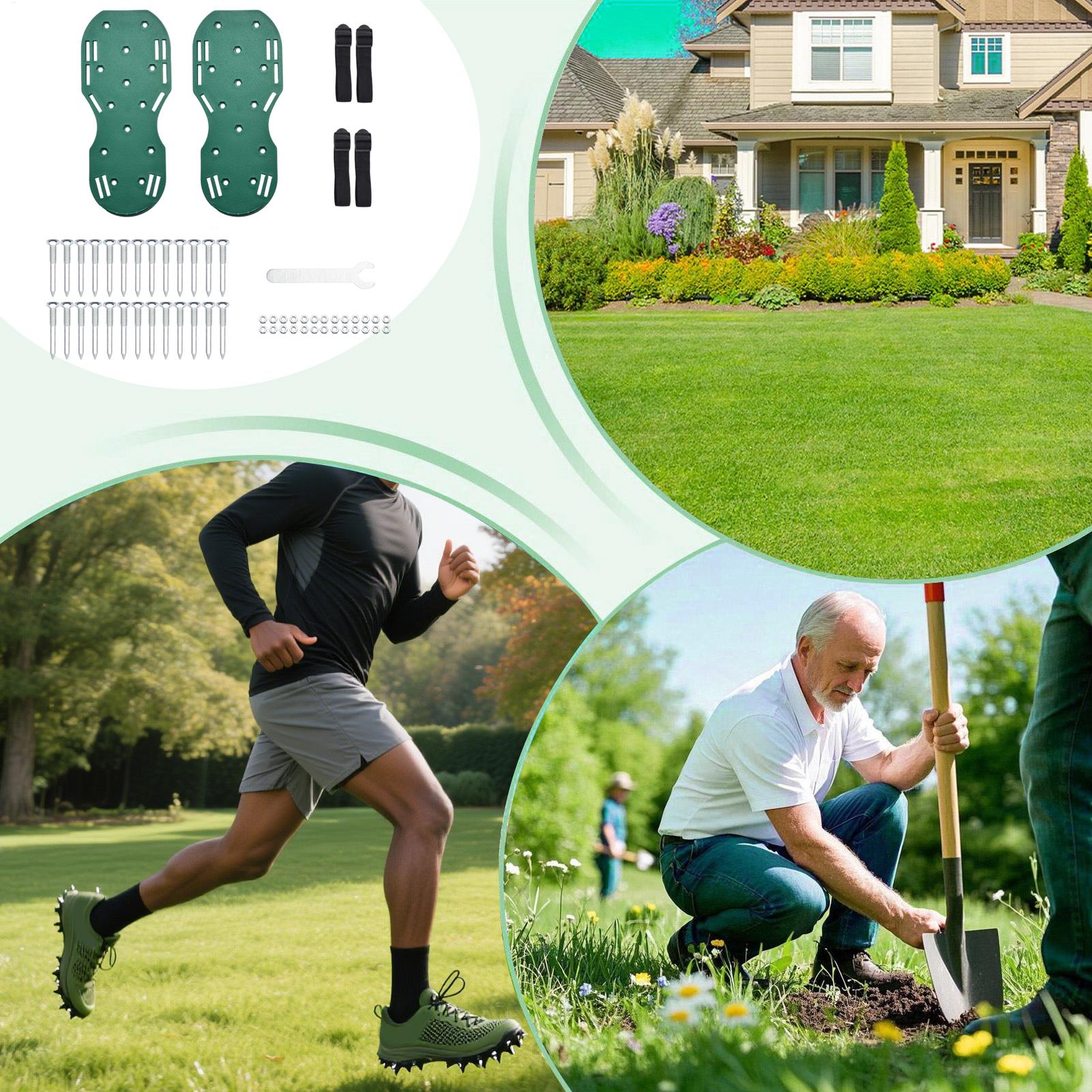 Gazonbeluchter met metalen nop - Lawn Aerator Shoes Spikes Heavy Duty recensie en prijs