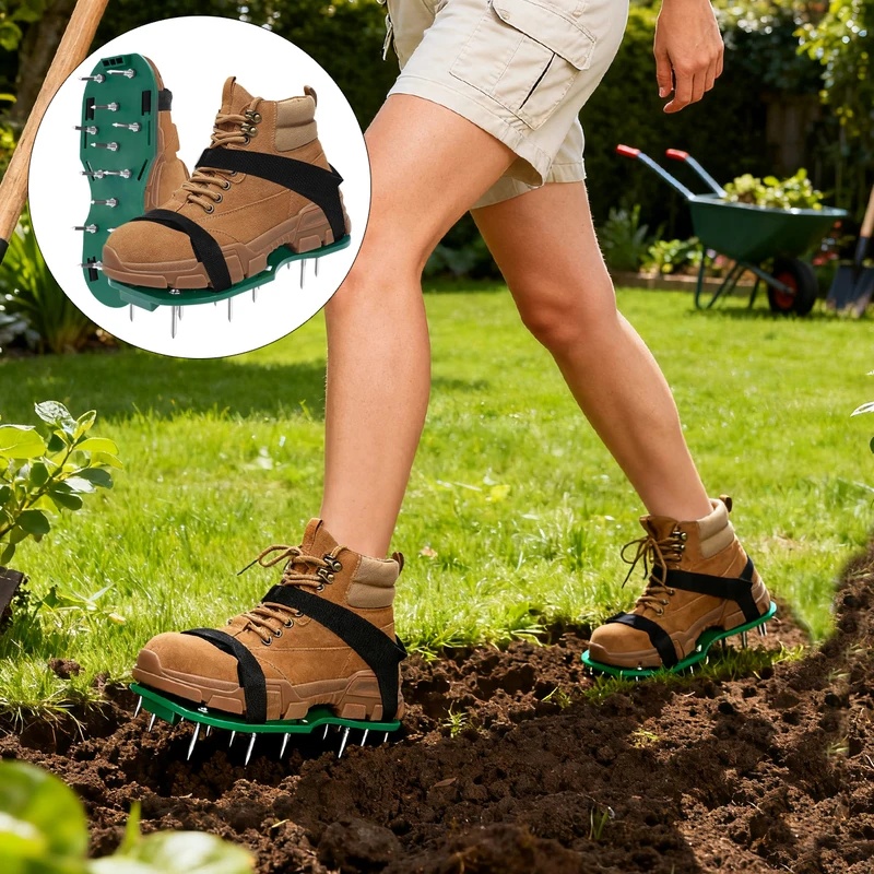 Verstelbare gazonluchtende sch - Lawn Aerator Shoes Spikes Heavy Duty recensie en prijs