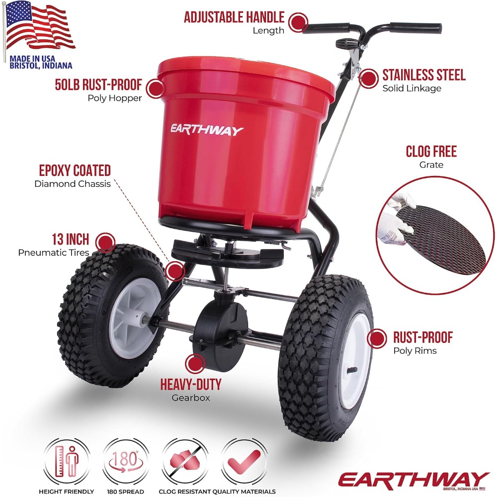 2150 Commerciële 50 LB Uitzetm - Fertilizer Spreader Walk Behind Broadcast recensie en prijs