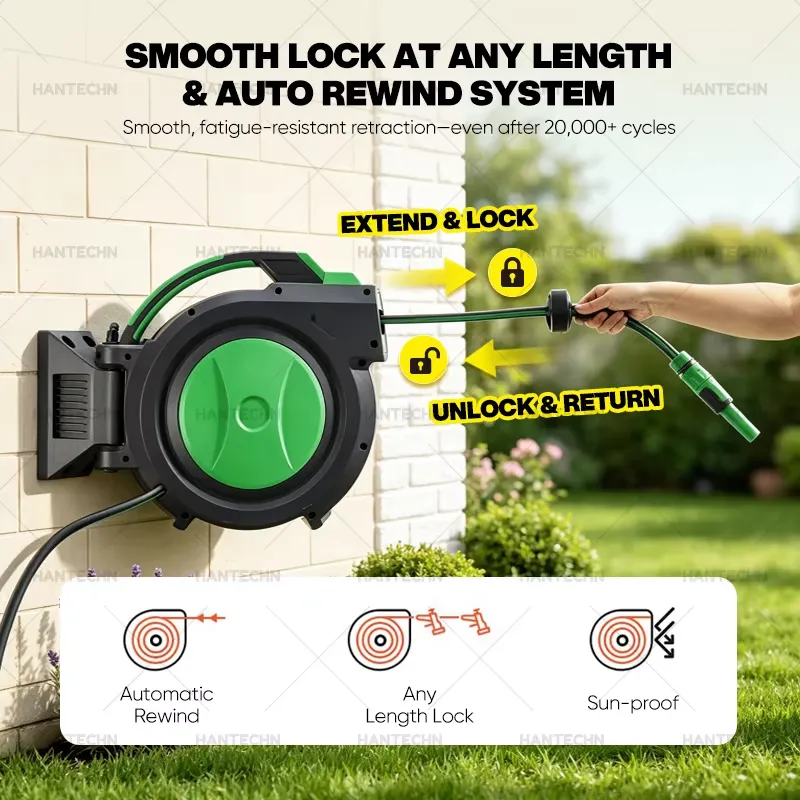 voor de Hantechn automatische, - Garden Hose Reel Automatic Retractable 30M recensie en prijs