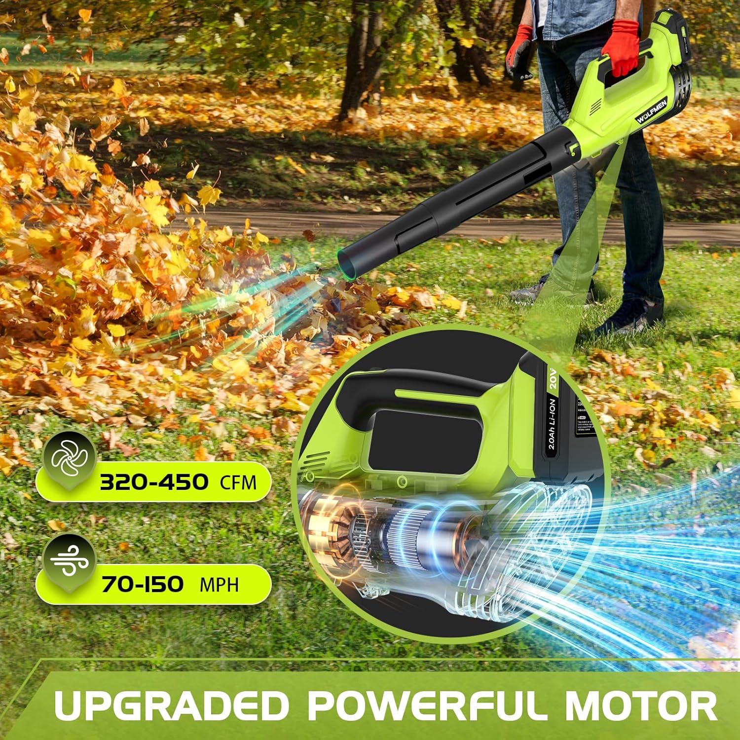 Draadloze elektrische bladblaz - Cordless Leaf Blower Brushless 20V recensie en prijs