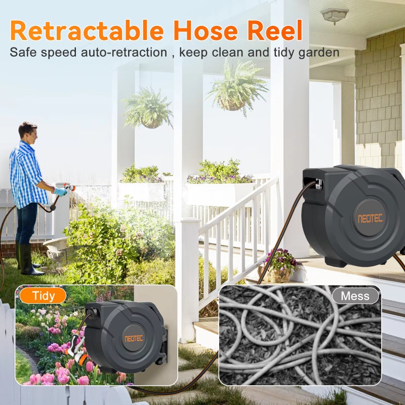 Automatische intrekbare tuinsl - Garden Hose Reel Automatic Retractable 30M recensie en prijs