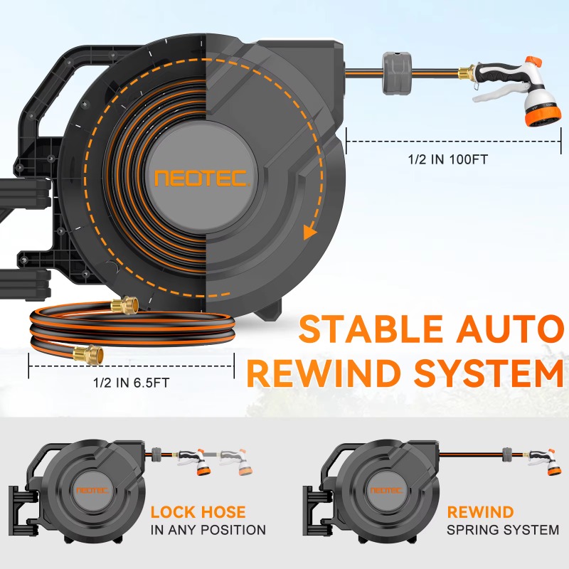 Automatische intrekbare tuinsl - Garden Hose Reel Automatic Retractable 30M recensie en prijs