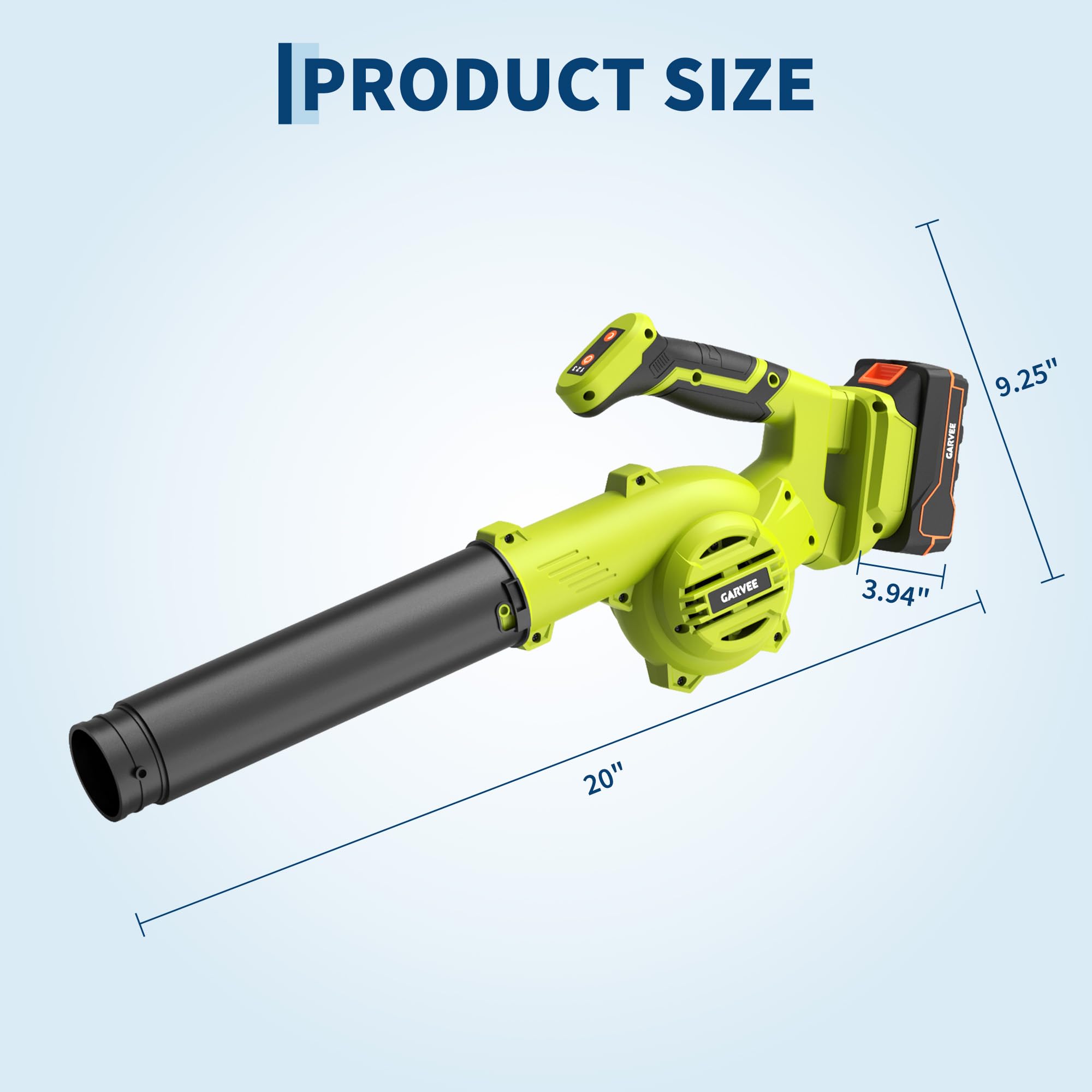 20V snoerloze bladblazer met 4 - Cordless Leaf Blower Brushless 20V recensie en prijs
