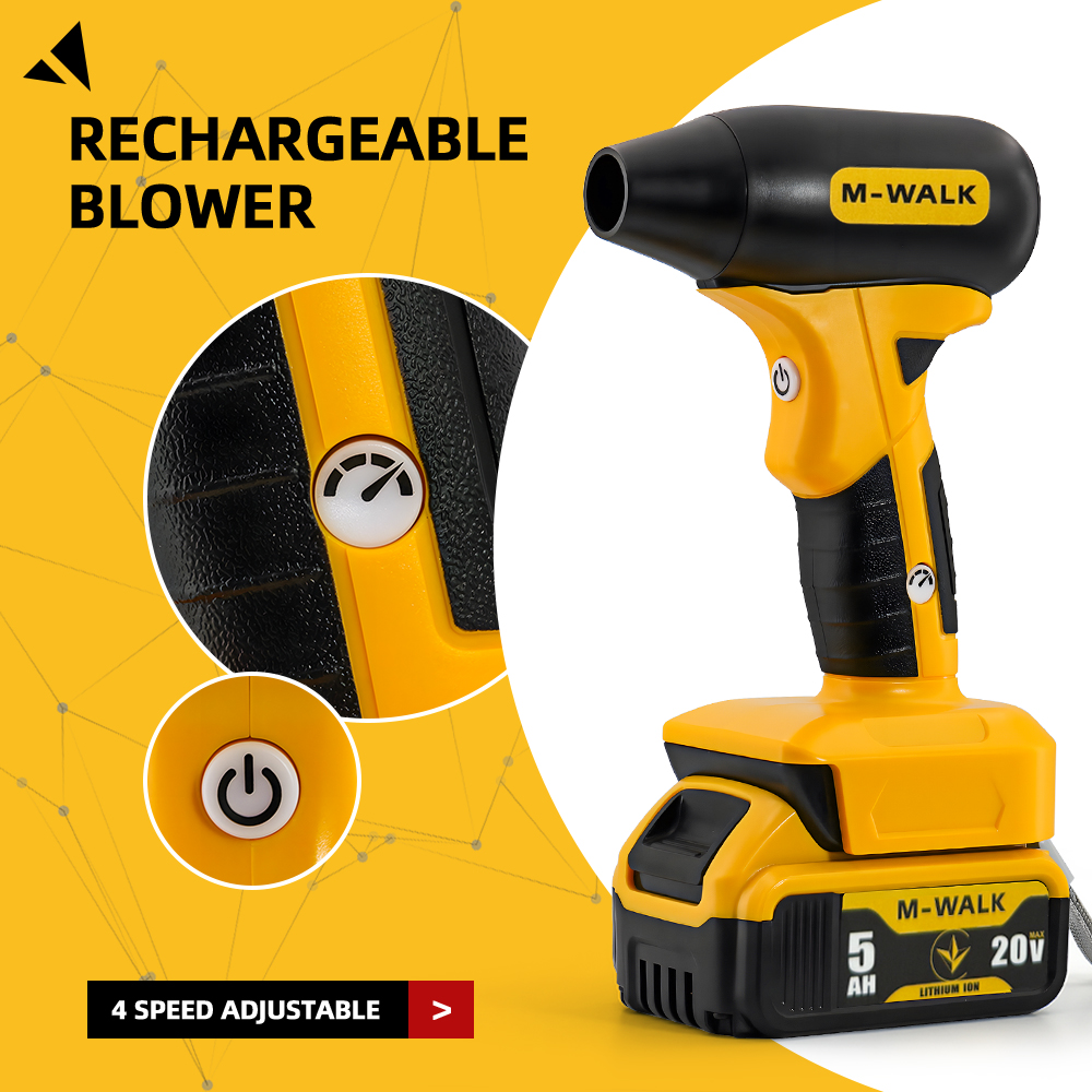 M-WALK 130000RPM Borstelloze E - Cordless Leaf Blower Brushless 20V recensie en prijs